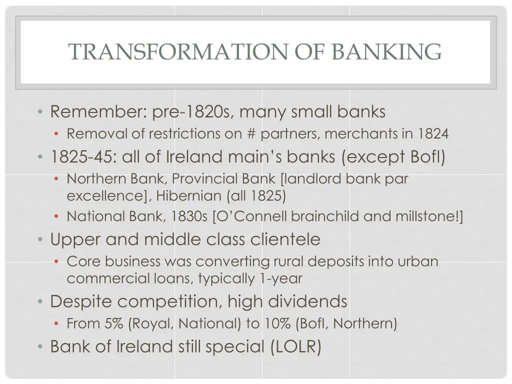 transformation of banking