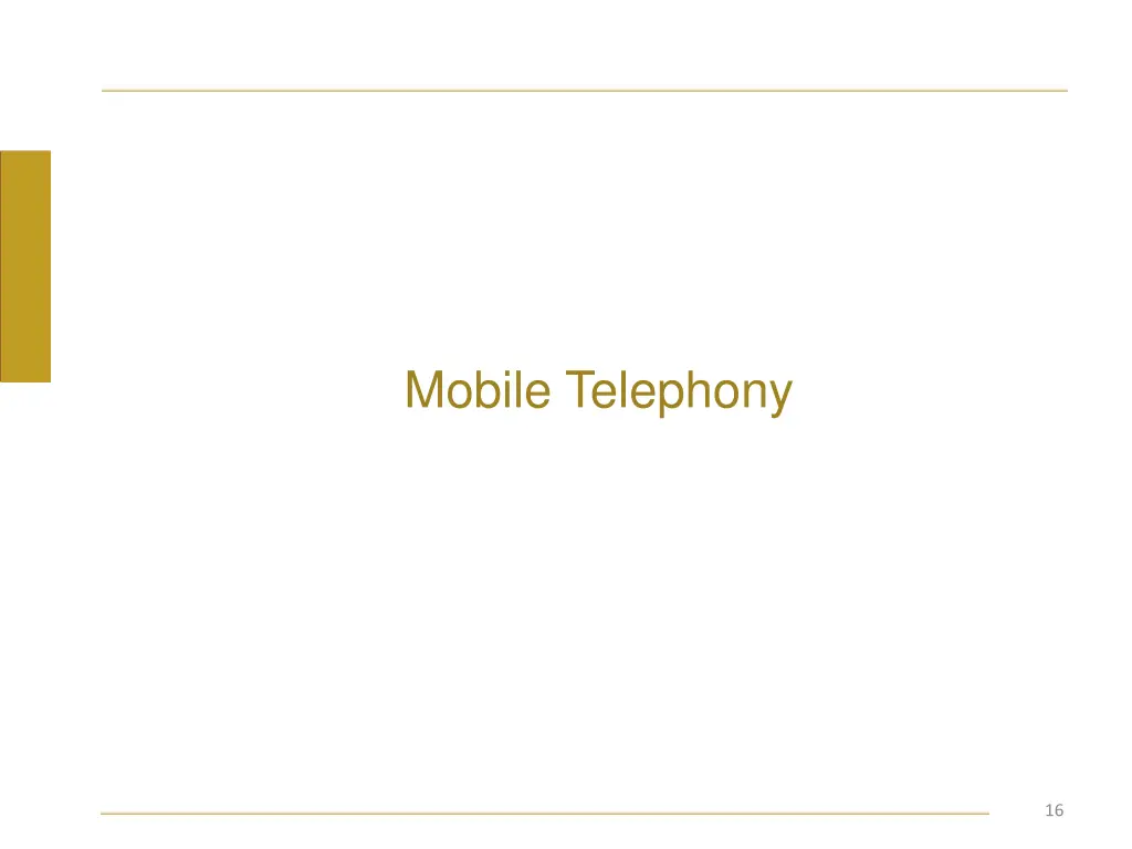 mobile telephony