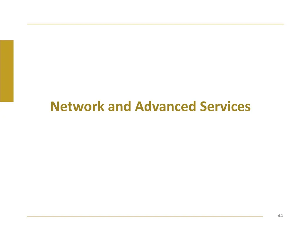 network and advanced services