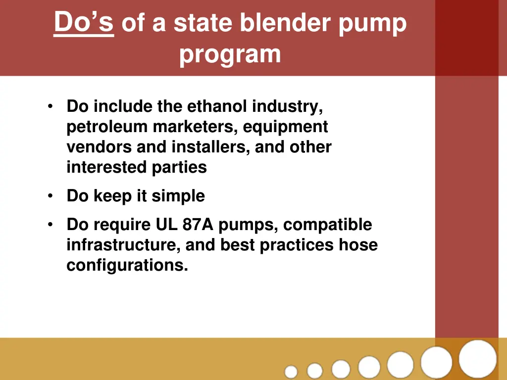 do s of a state blender pump program