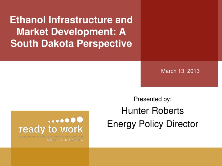 ethanol infrastructure and market development