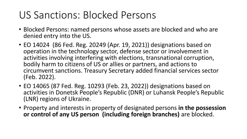 us sanctions blocked persons