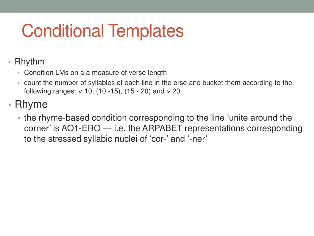 conditional templates