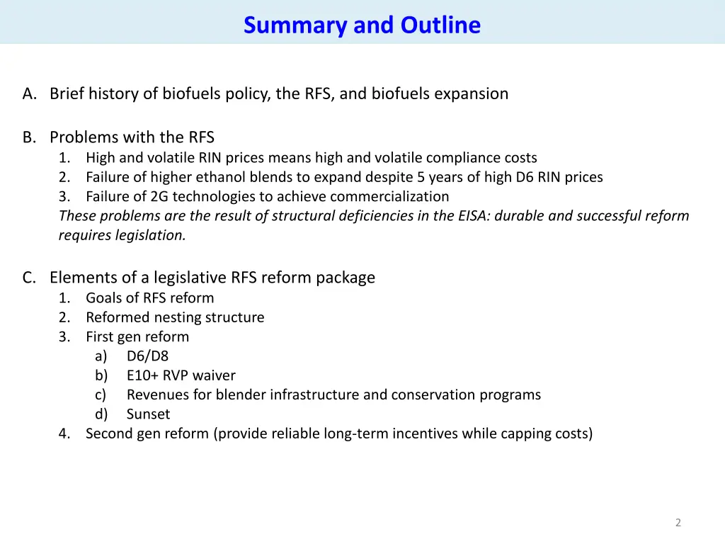 summary and outline