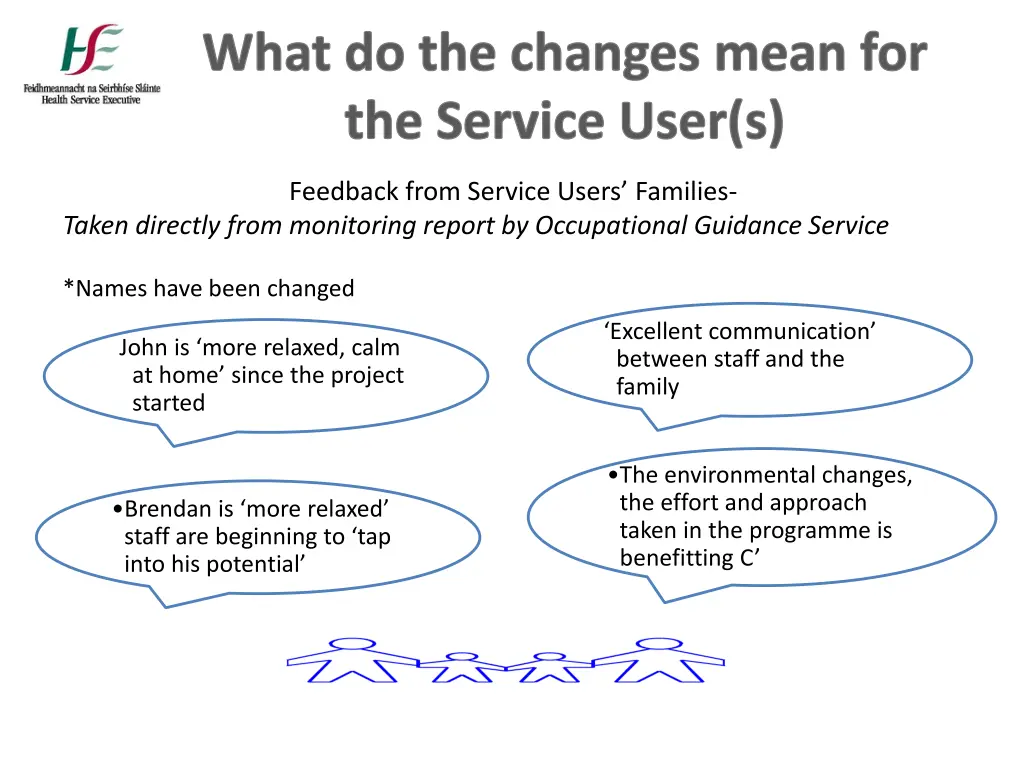 what do the changes mean for the service user s