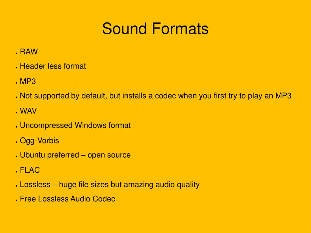 sound formats