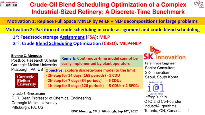 crude oil blend scheduling optimization