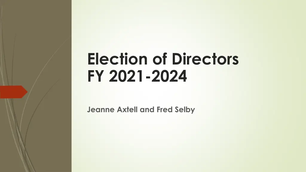 election of directors fy 2021 2024