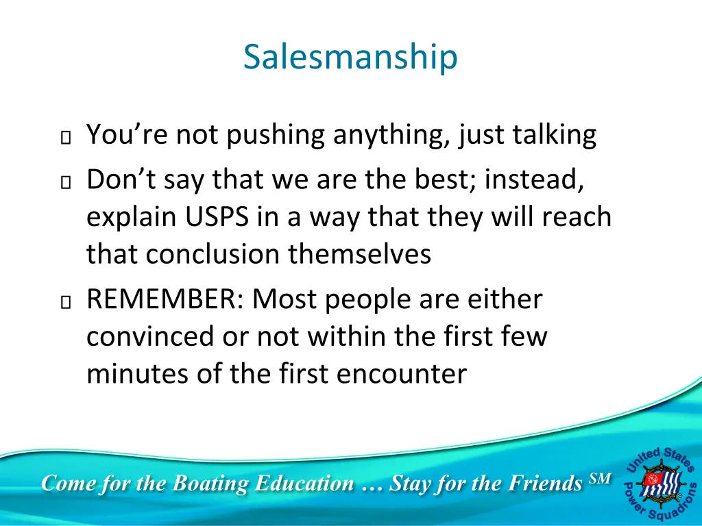 salesmanship