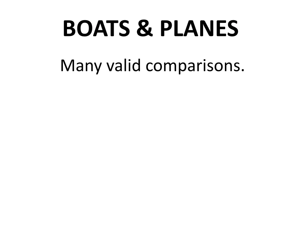 boats planes