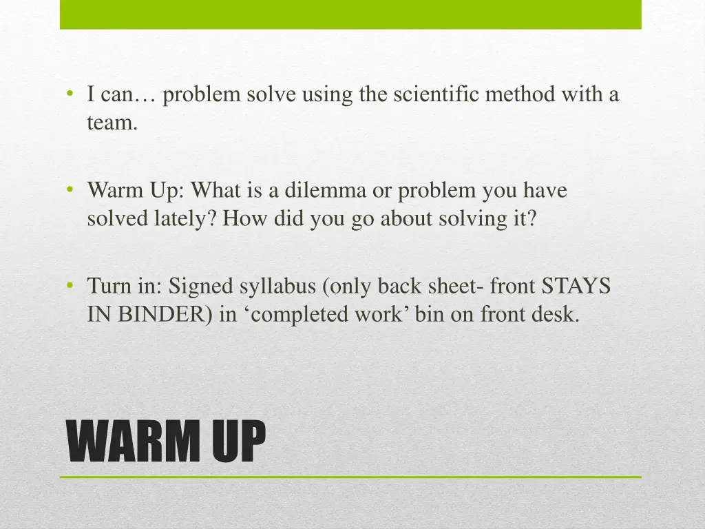 i can problem solve using the scientific method