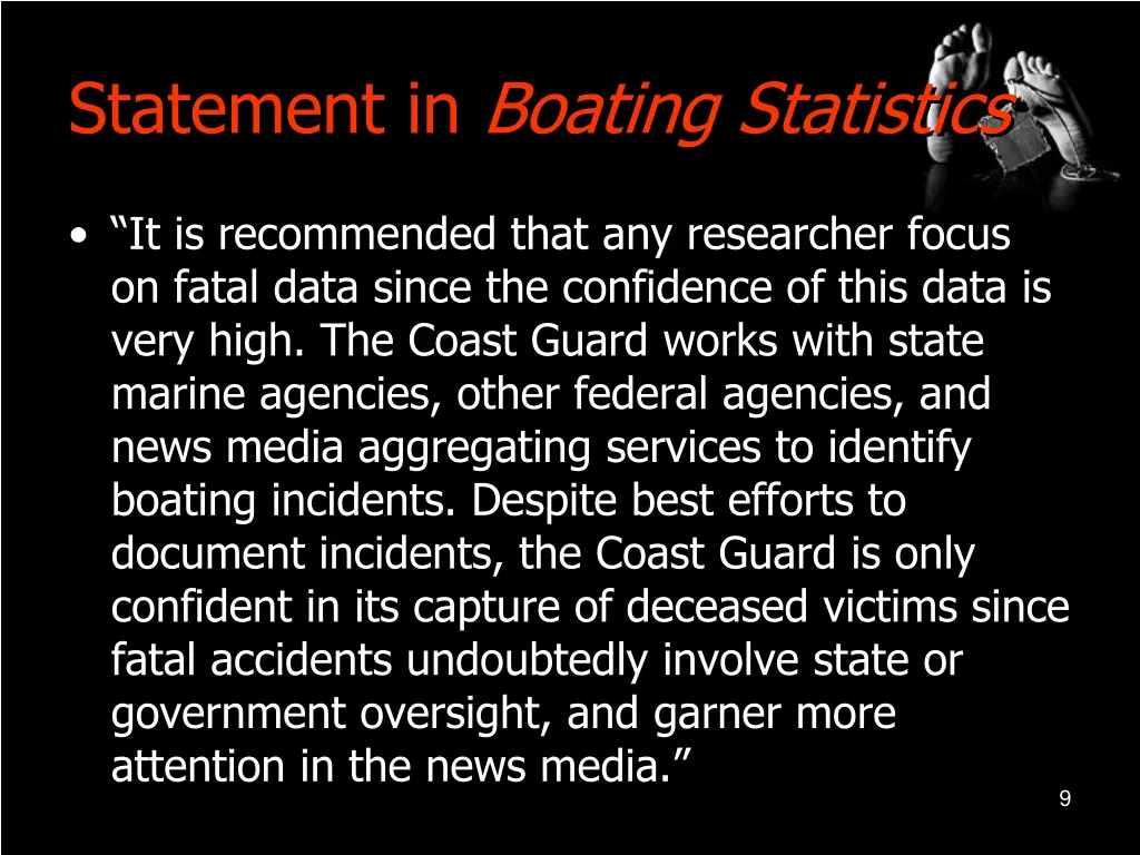 statement in boating statistics