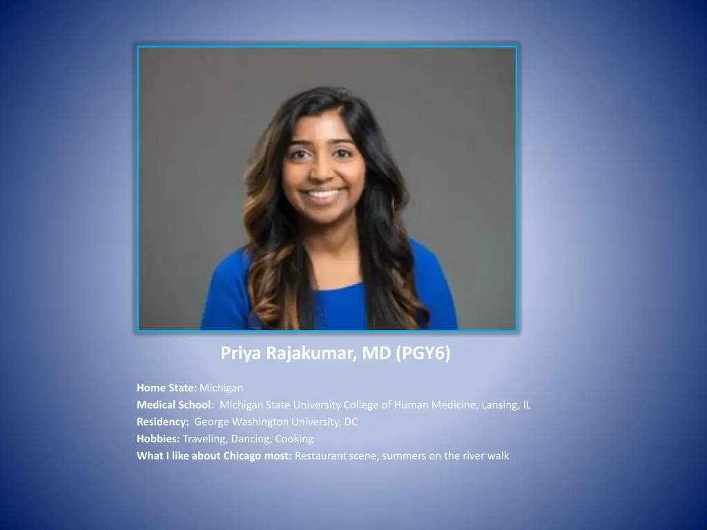 priya rajakumar md pgy6