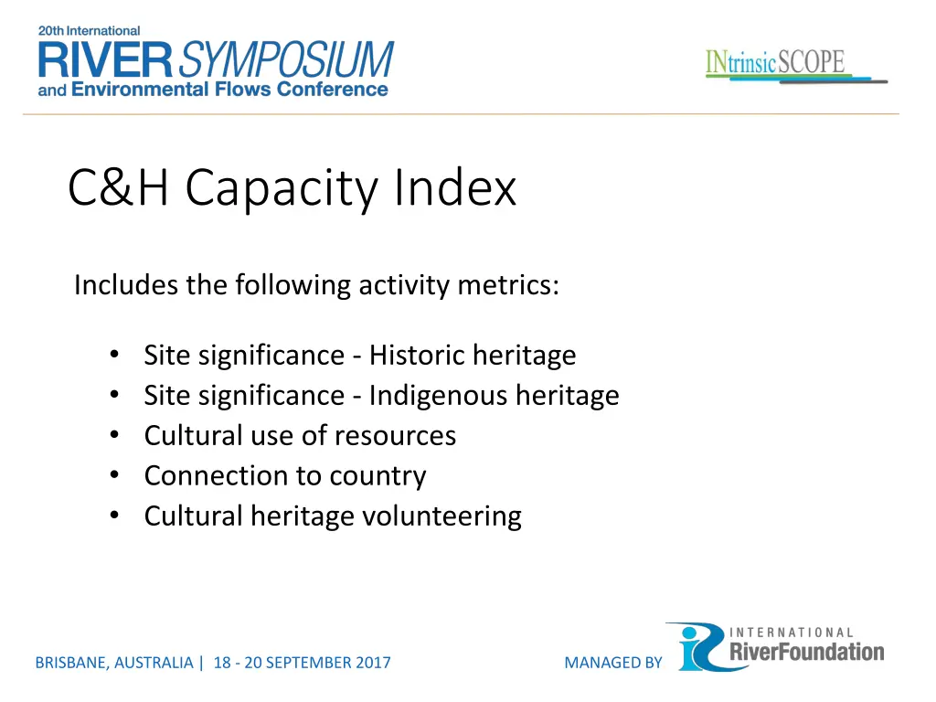 c h capacity index