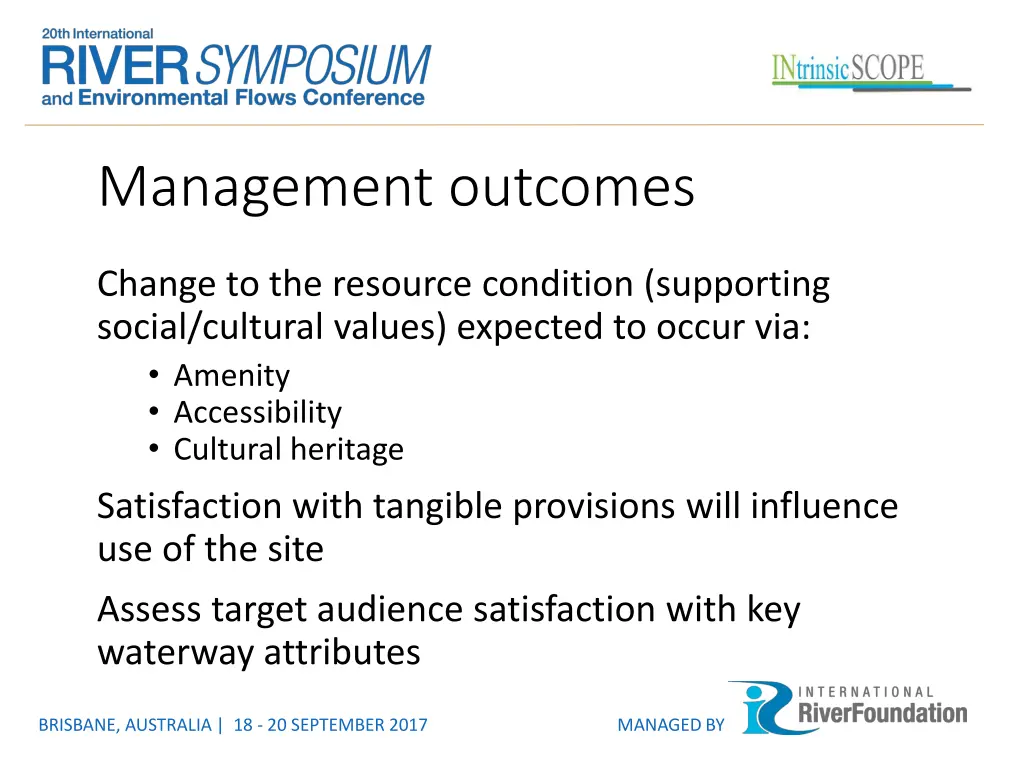 management outcomes