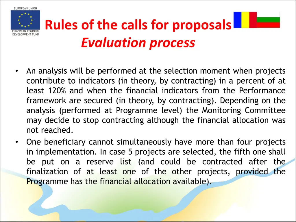 rules of the calls for proposals evaluation 1