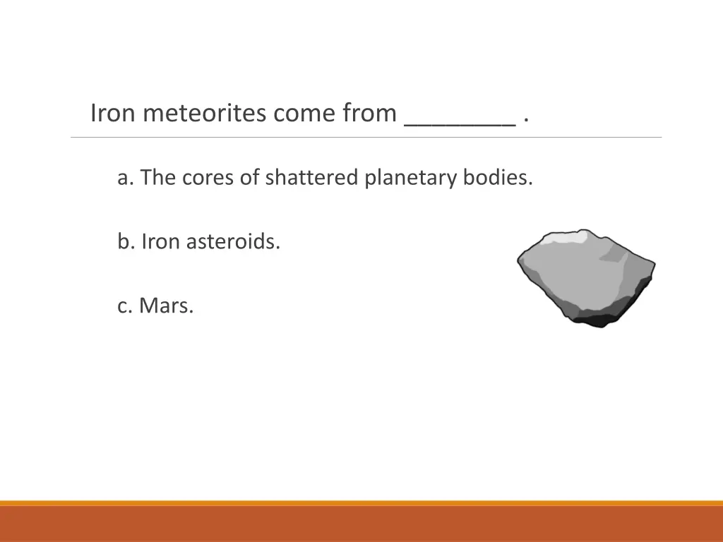 iron meteorites come from