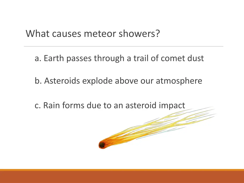 what causes meteor showers