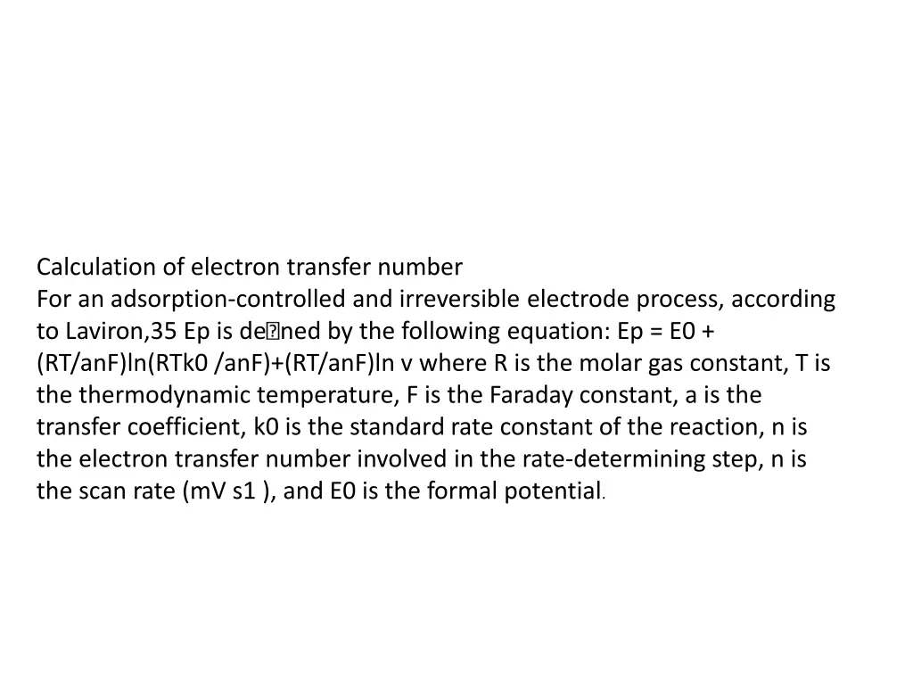 calculation of electron transfer number