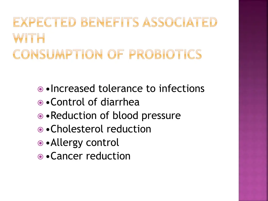 expected benefits associated with consumption