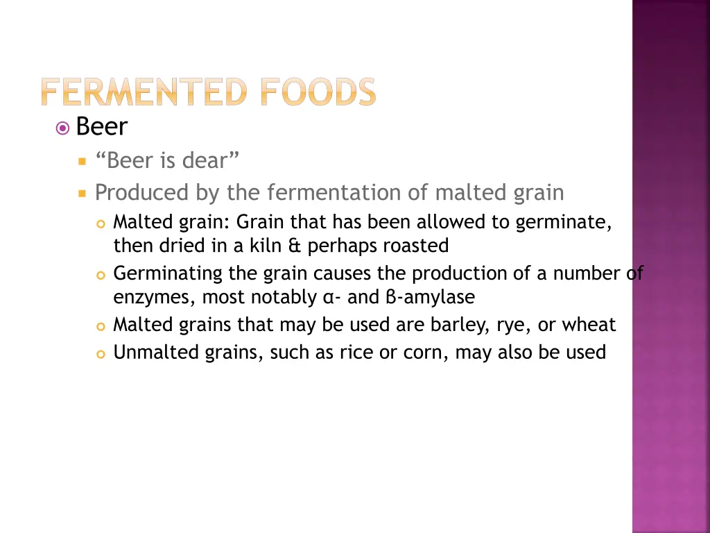 fermented foods beer beer is dear produced