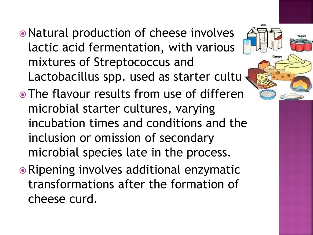 natural production of cheese involves lactic acid