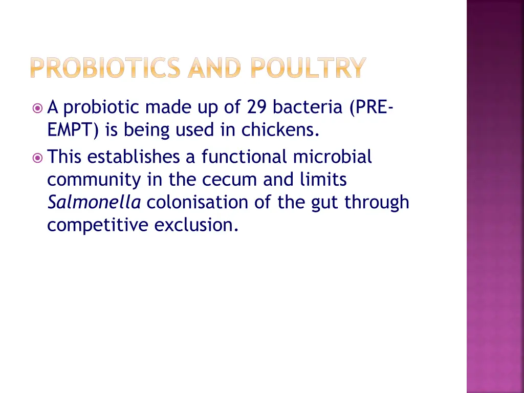 probiotics and poultry