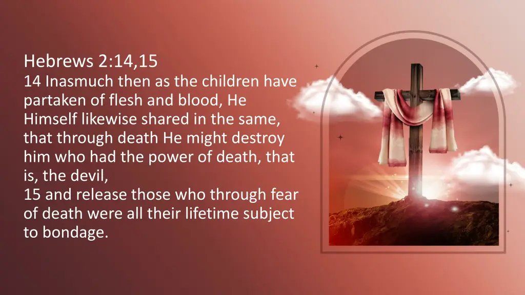 hebrews 2 14 15 14 inasmuch then as the children