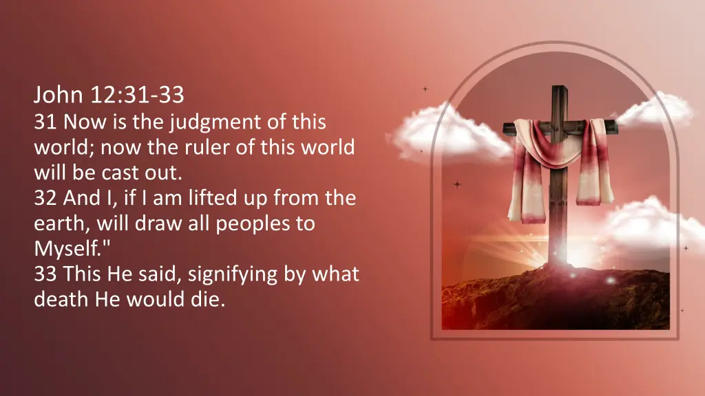 john 12 31 33 31 now is the judgment of this