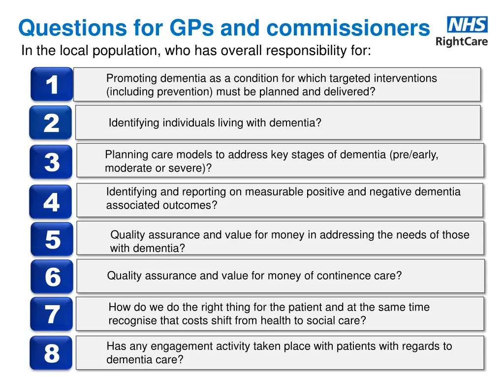 questions for gps and commissioners in the local