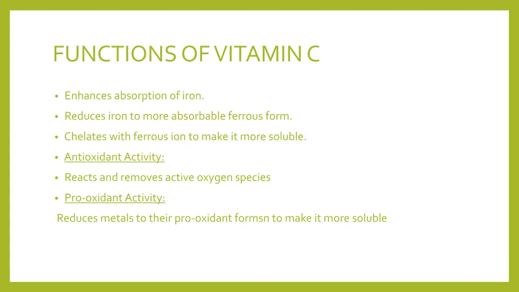 functions of vitamin c