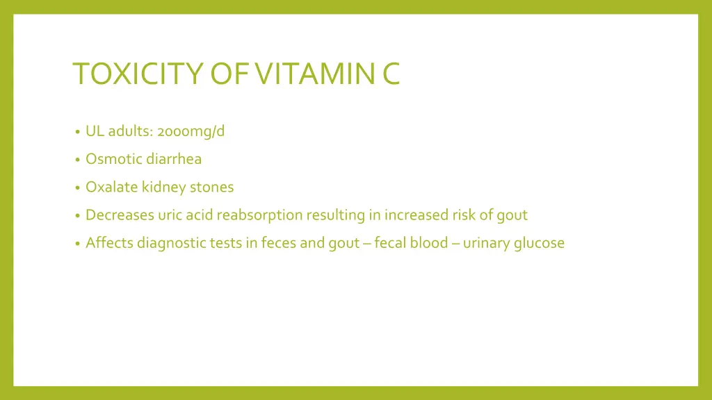 toxicity of vitamin c