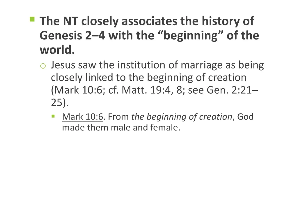 the nt closely associates the history of genesis