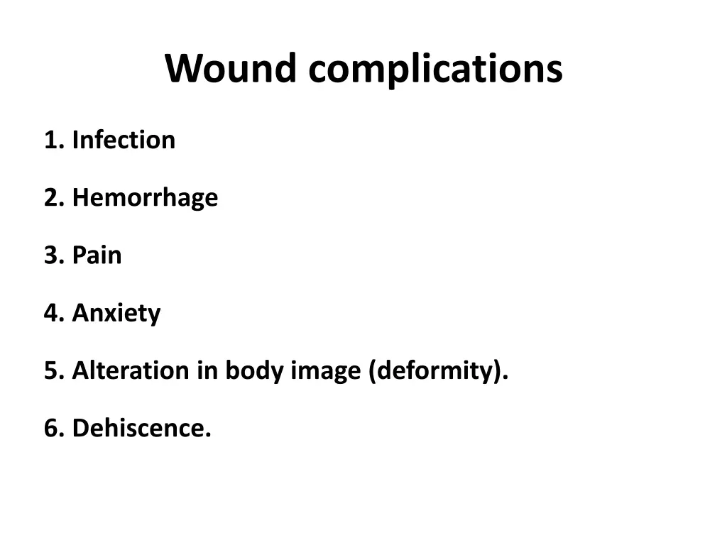 wound complications