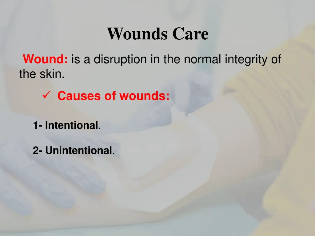 wounds care