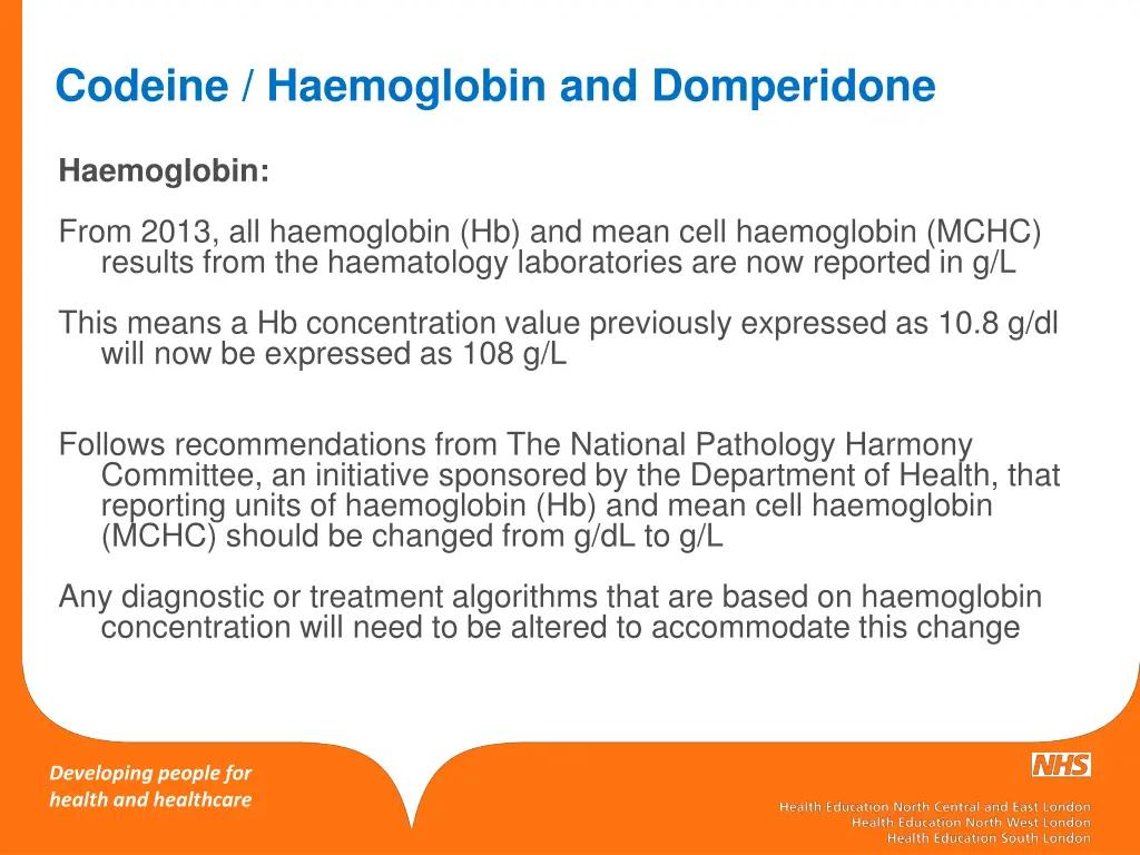 codeine haemoglobin and domperidone 2