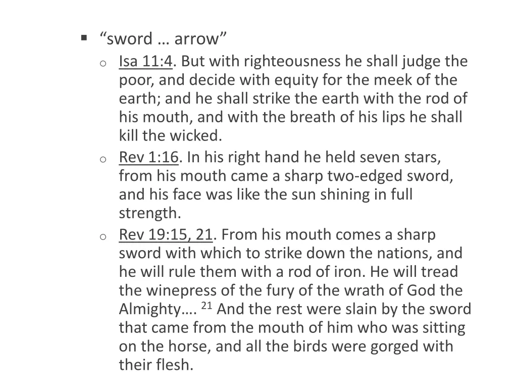 sword arrow o isa 11 4 but with righteousness