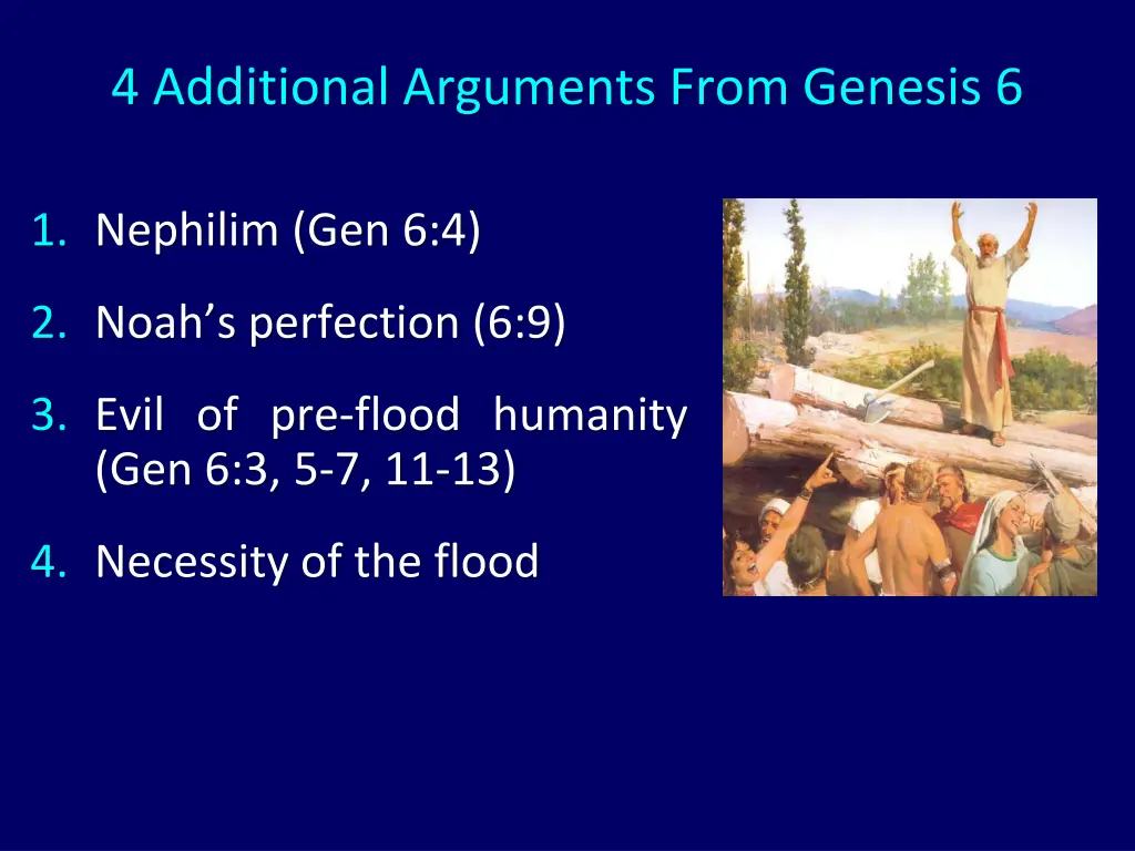 4 additional arguments from genesis 6