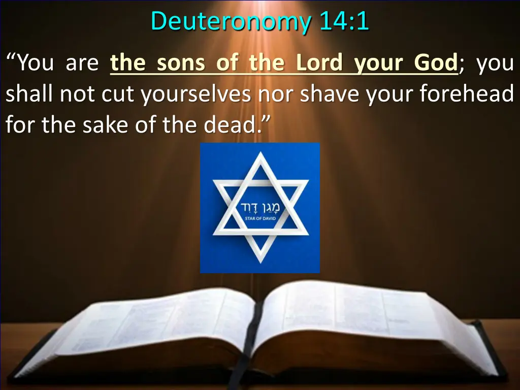 deuteronomy 14 1