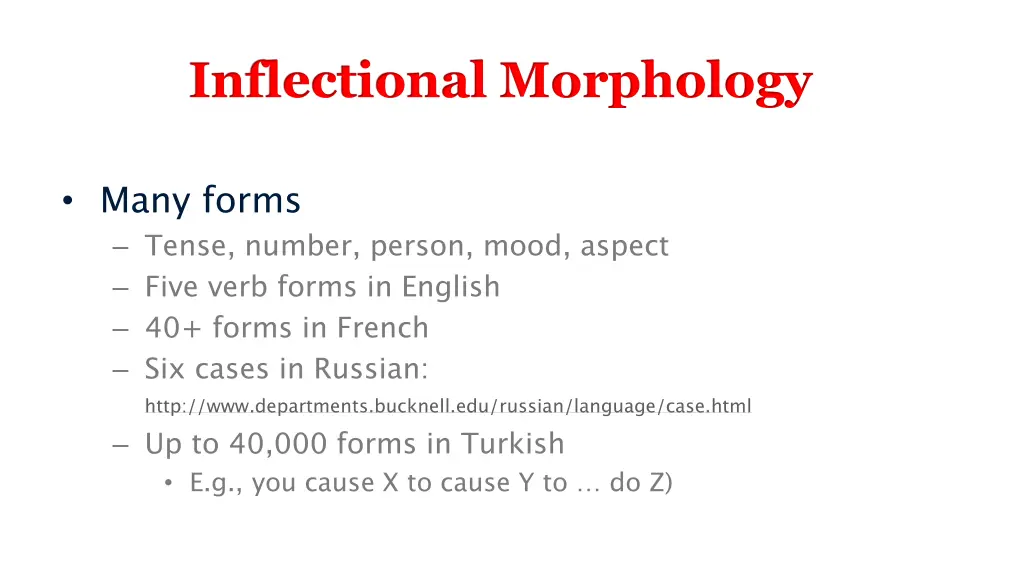 inflectional morphology