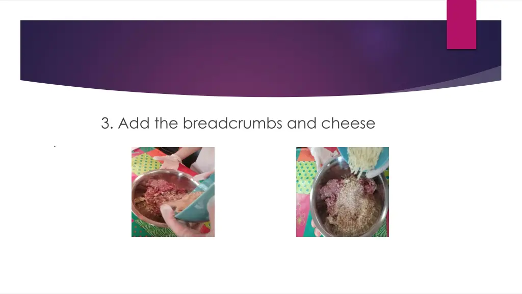 3 add the breadcrumbs and cheese