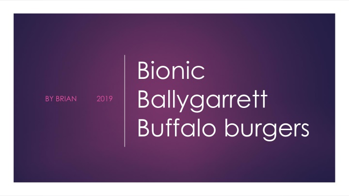 bionic ballygarrett buffalo burgers