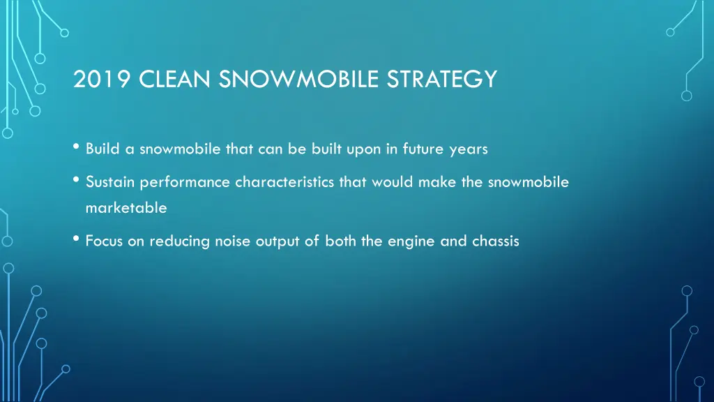 2019 clean snowmobile strategy