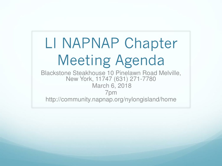 li napnap chapter meeting agenda blackstone