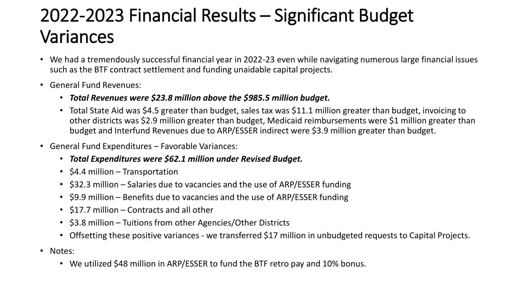 2022 2022 2023 financial results 2023 financial