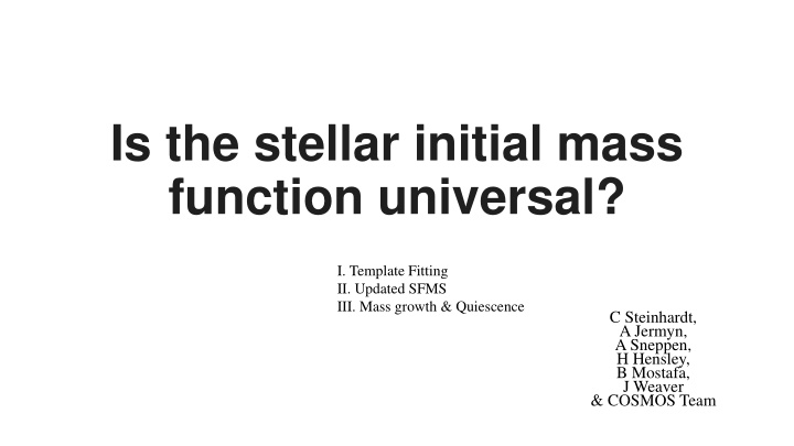 is the stellar initial mass function universal