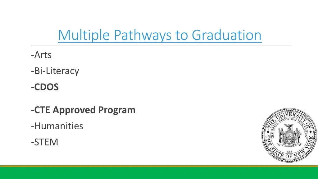 multiple pathways to graduation