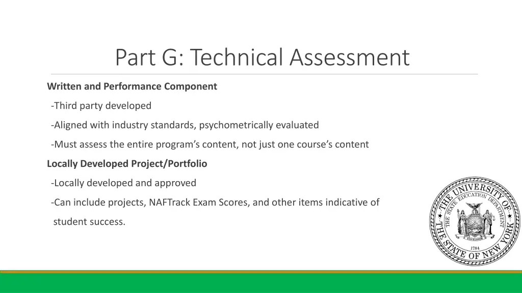 part g technical assessment 1