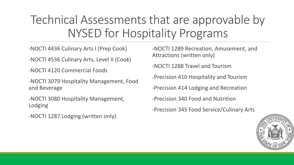 technical assessments that are approvable 1