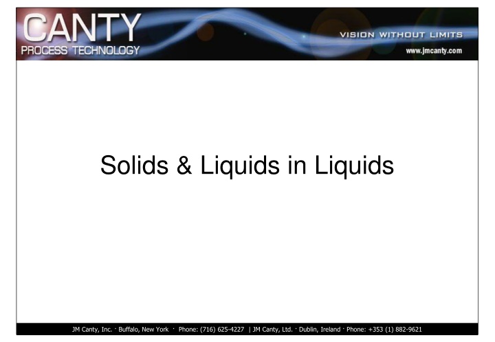 solids liquids in liquids